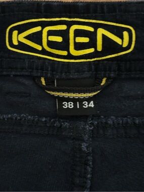 KEEN Men's Navy Corduroy with Yellow Logo Accent Size 38/34